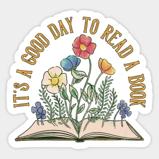 It's a Good Day To read a Book Sticker